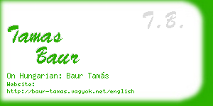 tamas baur business card
